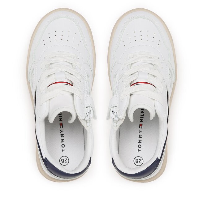 Tommy Hilfiger Sneakers Tommy Hilfiger Stripes Low Cut Lace-Up Sneaker T3X9-32848-1355 M White 100