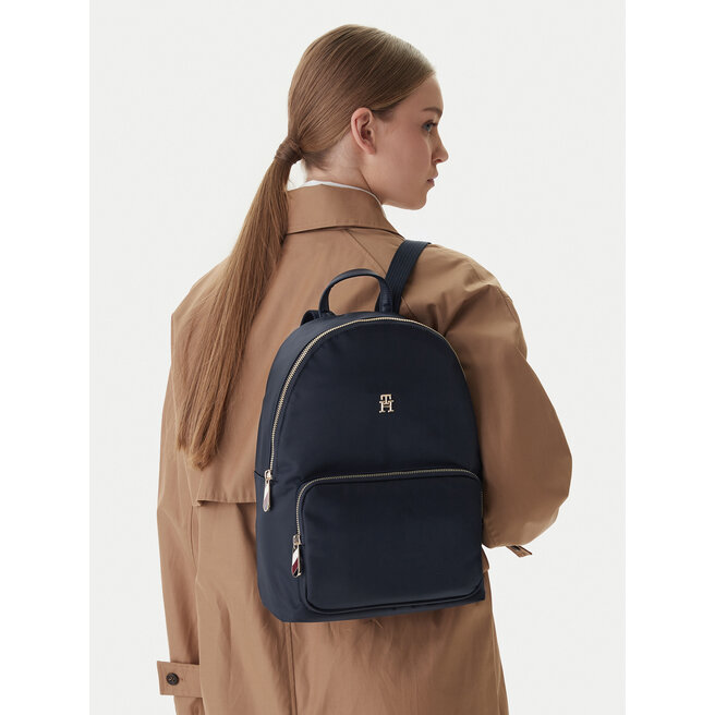 Plecak Tommy Hilfiger Poppy Th Backpack AW0AW15641 Granatowy -