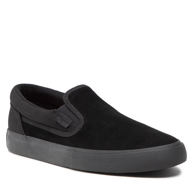 Dc black slip on shoes clearance