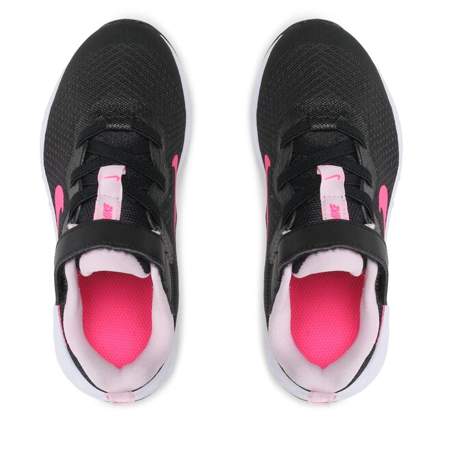 Nike Обувки Nike Revolution 6 Nn (PSV) DD1095 007 Black/Hyper Pink/Pink Foam