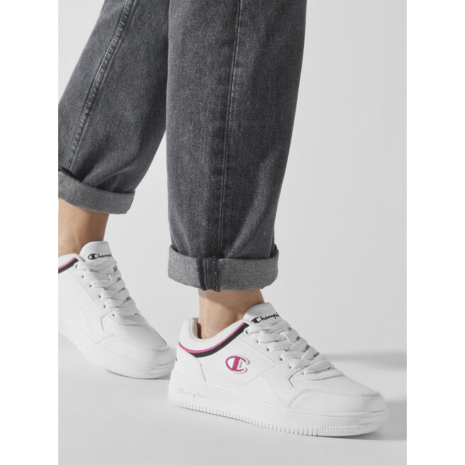 Champion Sneakersy Champion Rebound Low Low Cut Shoe S11469-WW015 Wht/Nbk/Fucsia