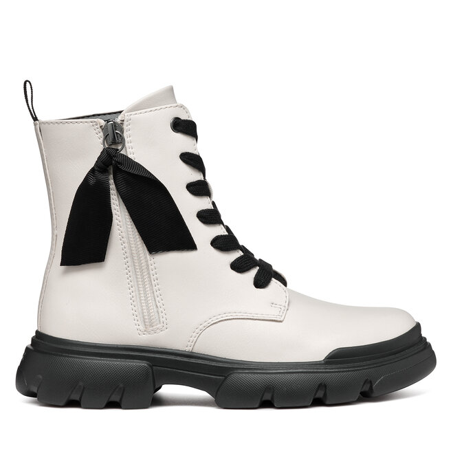 Kozaki Geox J Junette Girl J36HVG 000BC - M Écru