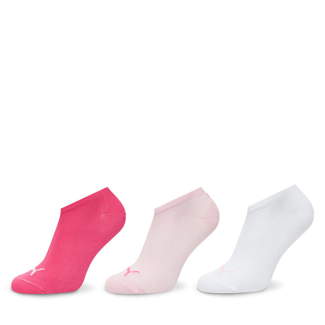 Zestaw 3 par niskich skarpet unisex Puma - Różowy