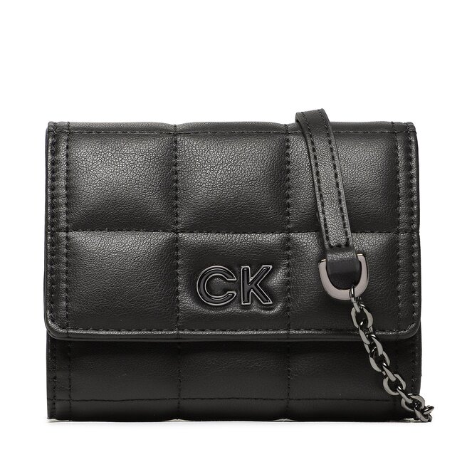 Calvin Klein Kabelka Calvin Klein Re-Lock Quilt Trifold Md W/Strap K60K610476 BAX