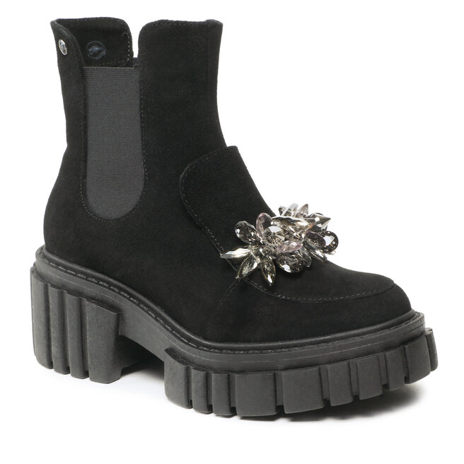 Botine Maciejka 2857J-05/00-8 Czarny Zamsz
