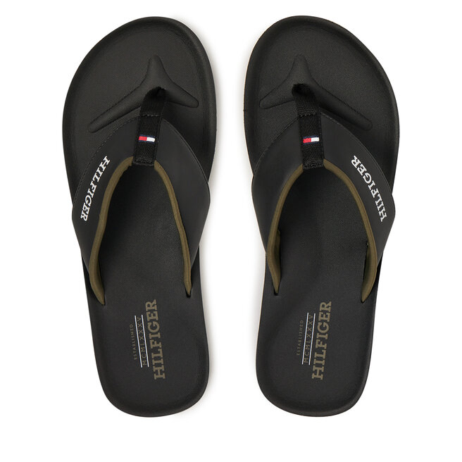Japonki Tommy Hilfiger Padded Comfort Hilfiger B Sandal - Czarny