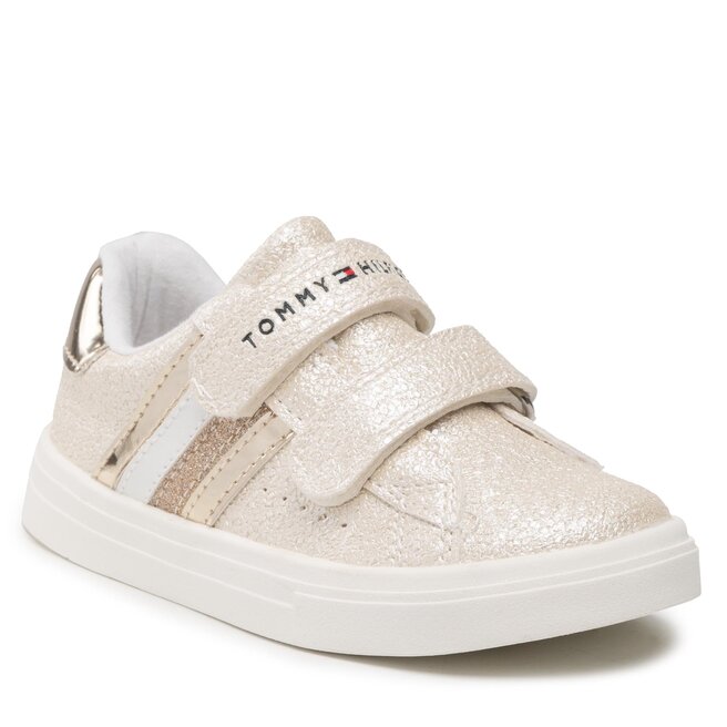 Sneakers Tommy Hilfiger Low Cut Velcro Sneaker T1A9-32300-1010 S Ivory/Platinum X063