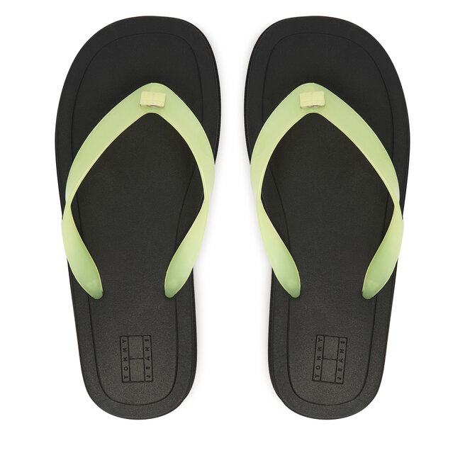 Japonki Tommy Jeans Tjw Cleated Jelly Summer Sandal EN0EN02954 Zielony -