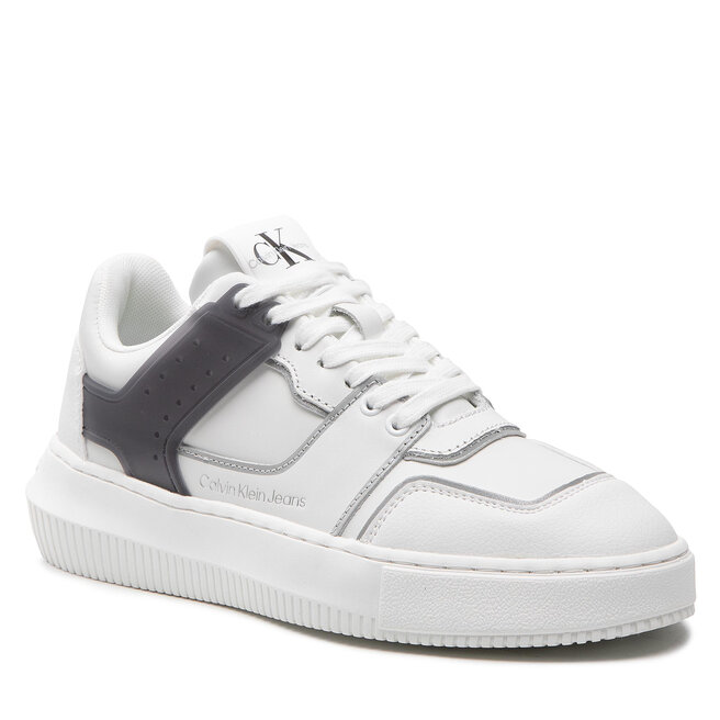 Sneakers Calvin Klein Jeans Chunky Cupsole Laceup Low Tpu M YW0YW00812 White/Silver 0LC 0LC imagine noua gjx.ro