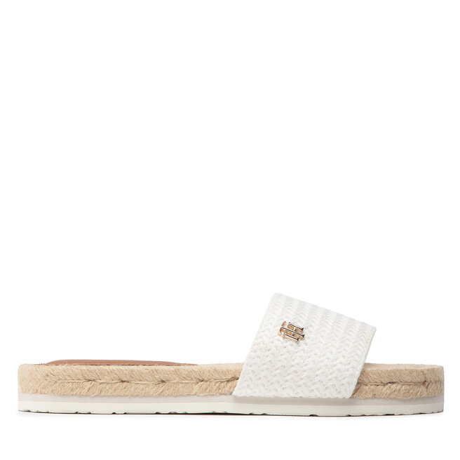 Tommy Hilfiger Espadrilles Tommy Hilfiger Th Textured Flat Sandal FW0FW06438 Ecru YBL