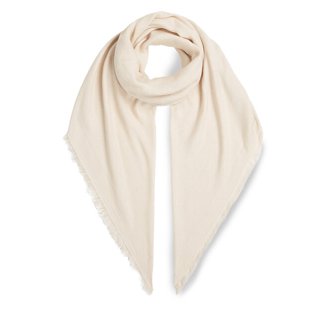 Chusta Calvin Klein Monogram Jacquard Scarf - Biały
