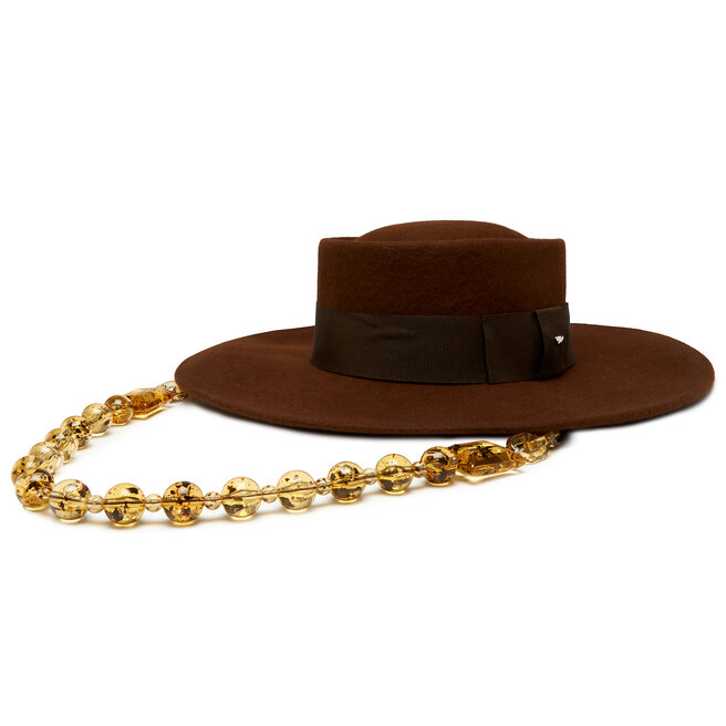 Weekend Max Mara Klobouk Weekend Max Mara Girone 2355760232 Tobacco 004