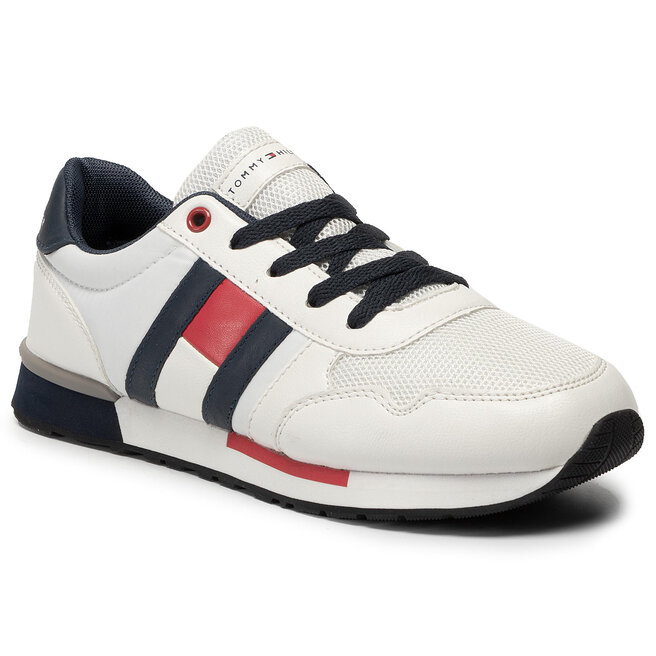 Tommy Hilfiger Sneakers Tommy Hilfiger Low Cut Lace-Up Sneaker T3B4-30483-0733 White/Blue X336