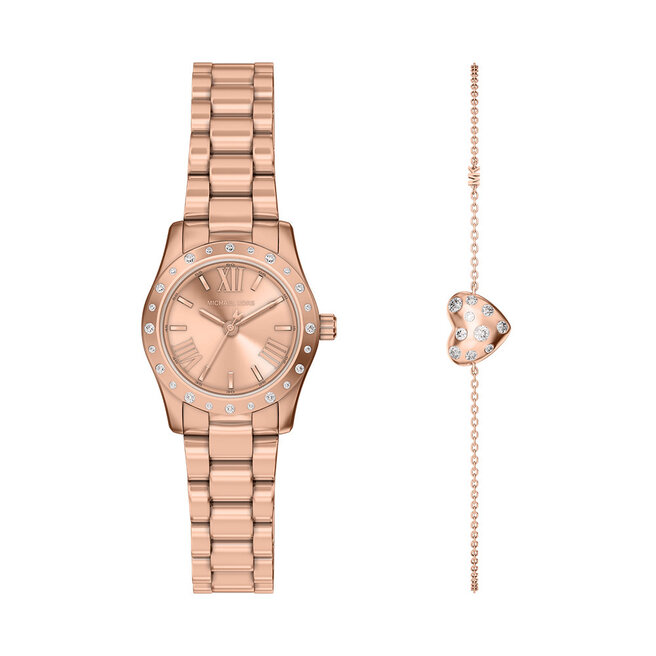 Zestaw zegarek i bransoletka Michael Kors Lexington Set MK4994SET Różowy -