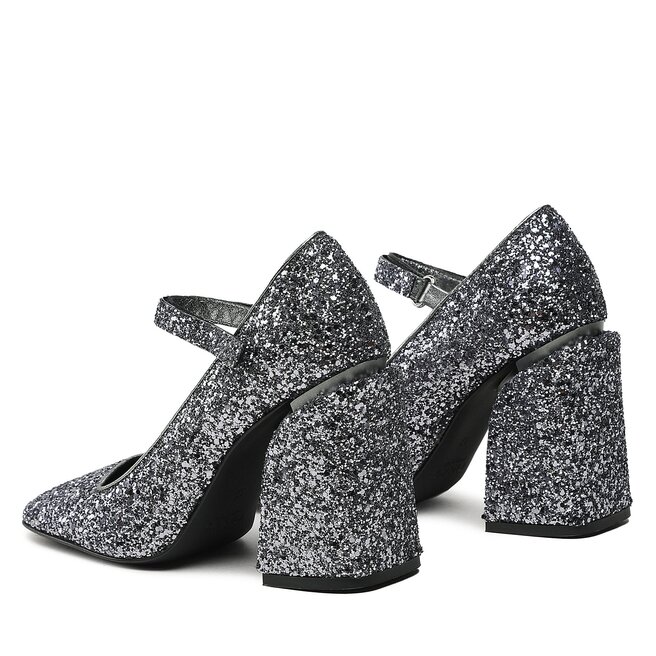 Pinko Poltopánky Pinko Claudie Mary Jane PE 23 BLKS1 100862 A0O4 Gun Metal ZZI