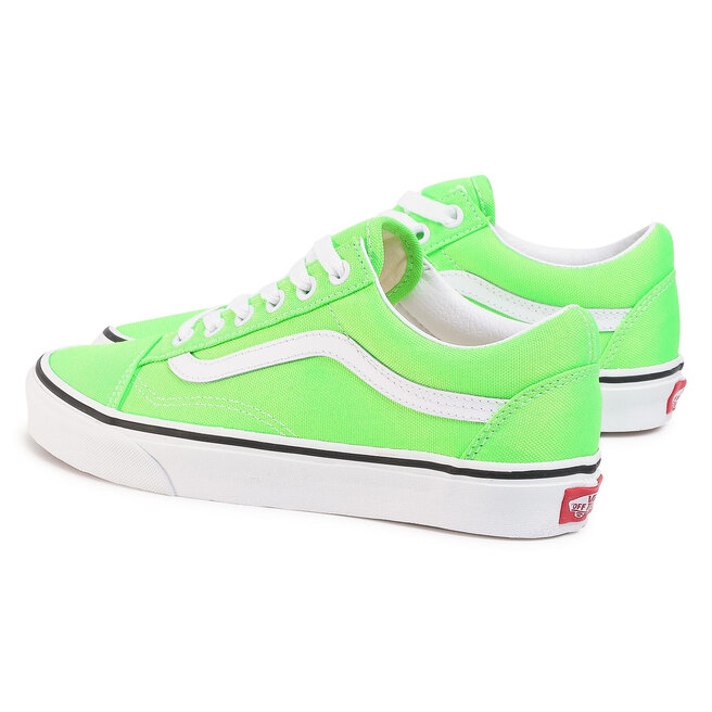 neon green vans old skool