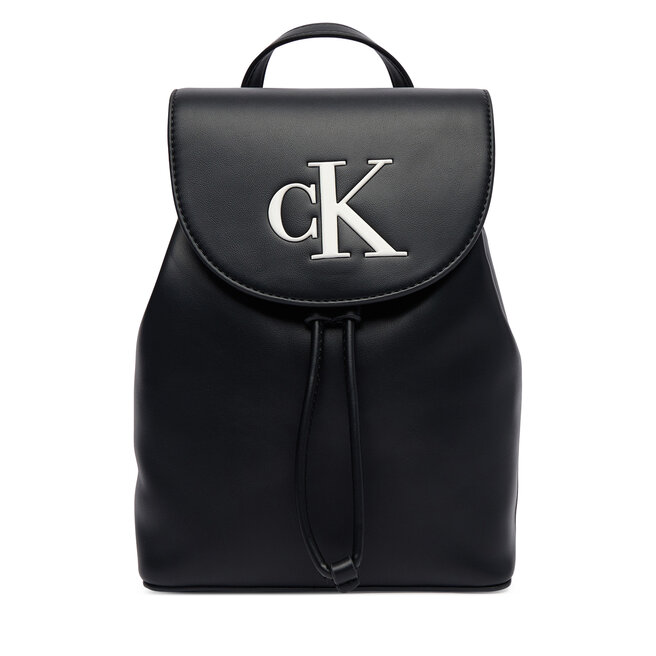 Plecak Calvin Klein Bold Ck Flap Mini Backpack LV04F3893G Czarny -