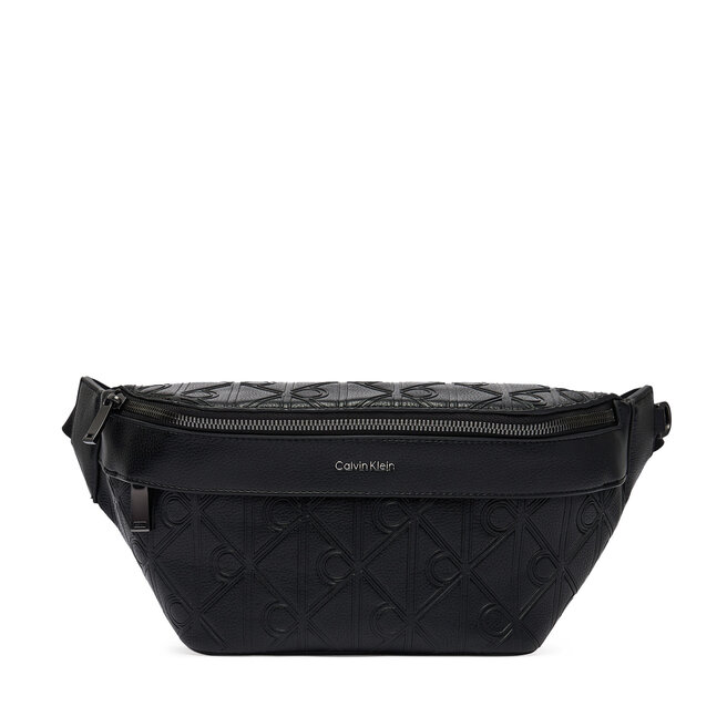 Nerka Calvin Klein Emblem Aop Deboss Waistbag LV04D3564G Czarny -