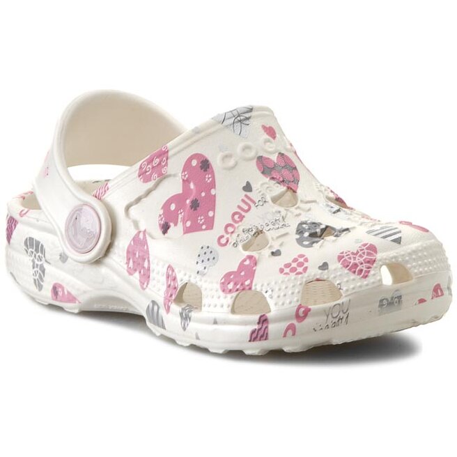 Coqui Ciabatte Coqui Little Frog Printed COQUI 8714 White