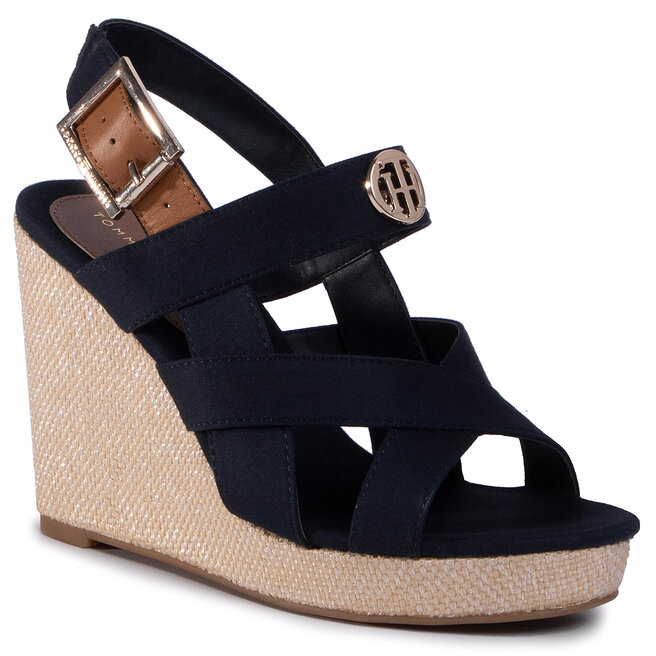 tommy hilfiger basic open toe high wedge