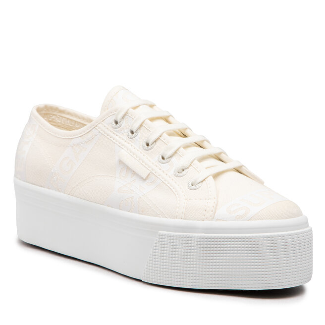 Teniși Superga 2790 Lettering Tape Jellysole S41161W White Avorio/White A10 2790 imagine noua