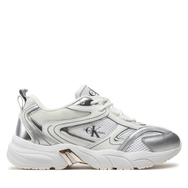 Sneakersy Calvin Klein Jeans Retro Tennis Low Lace Mh Ml Mr - Biały
