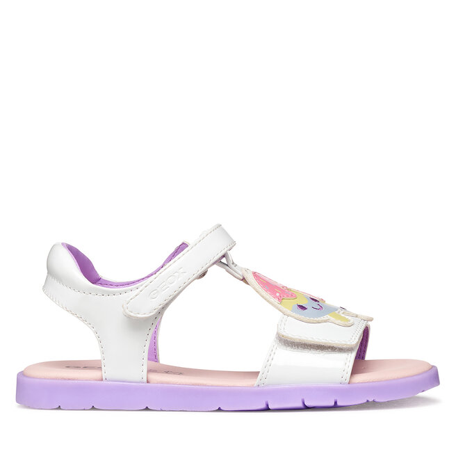 Sandały Geox J Sandal Joyfoot Gir J65P1C 000HH C0761 M Biały - dziewczęce