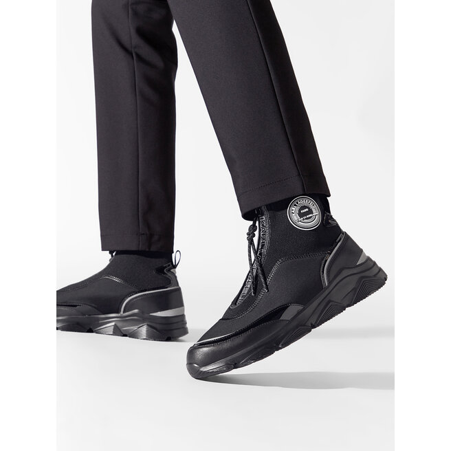 KARL LAGERFELD Bakancs KARL LAGERFELD KL51659 Black Lthr/Textile Mono