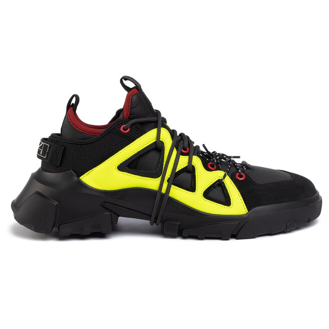 Laisvalaikio batai MCQ Alexander McQueen Orbyt Mid 573126 R2634 1047  Black/Neon/Multi • Www.eavalyne.lt
