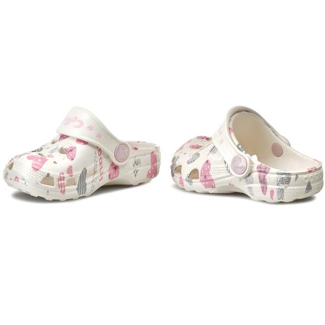 Coqui Ciabatte Coqui Little Frog Printed COQUI 8714 White