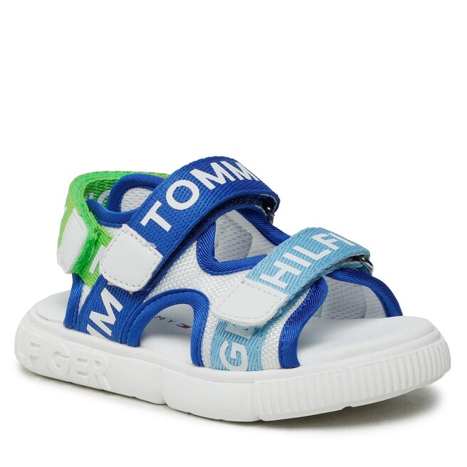 Tommy Hilfiger Sandali Tommy Hilfiger Logo Velcro T1X2-32899-1590 S White/Multicolor X256