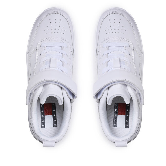 Tommy Jeans Sneakersy Tommy Jeans Velcro Flatform EN0EN02101 White 0K4