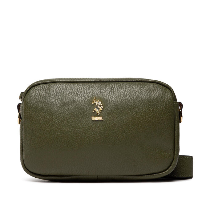 Geantă U.S. Polo Assn. Arlington Crossbody Leather BEUON5716WHA718 Army/Green