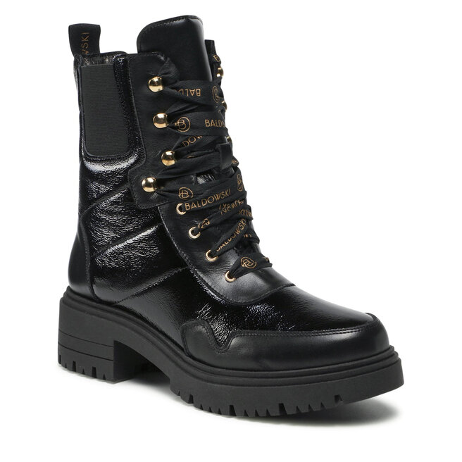 Botine Baldowski D03760-AFRO-001 Skóra Czarna/Naplak Czarny
