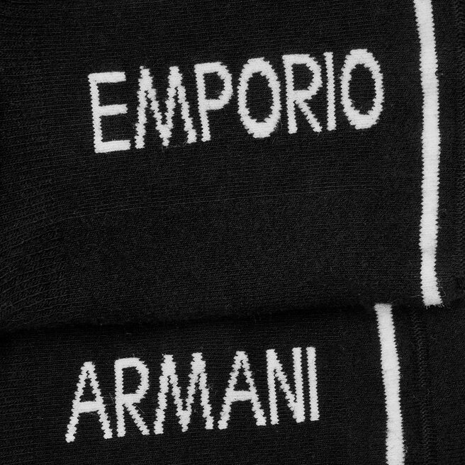 Emporio Armani Set 2 parov ženskih stopalk Emporio Armani 292315 4R227 00020 Nero