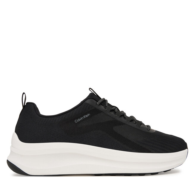 Sneakersy Calvin Klein Andrea - Chunky Ck Stripe Runner Trainers HM0HM02158 Czarny - męskie