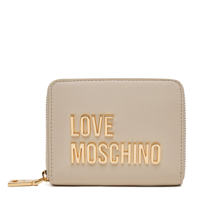 Mały Portfel Damski LOVE MOSCHINO - Beżowy