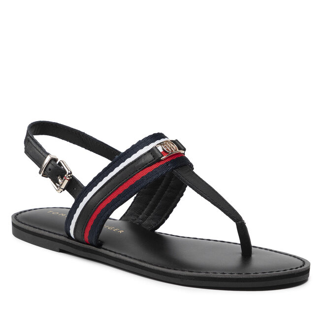 Sandale Tommy Hilfiger Corporate Th Webbing Flat Sandal FW0FW06543 Black BDS