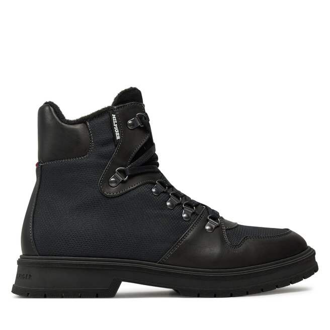 Trzewiki Tommy Hilfiger Hilfiger Warm Cordura Mix Boot - Czarny