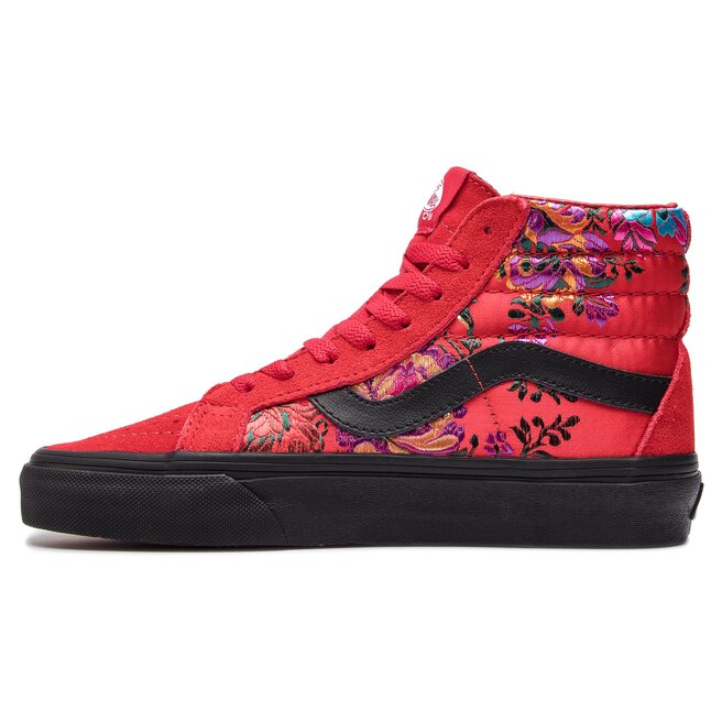 red satin vans