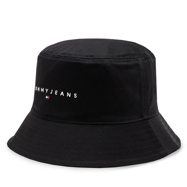 Kapelusz Tommy Jeans Tjm Linear Logo Bucket Hat - Czarny