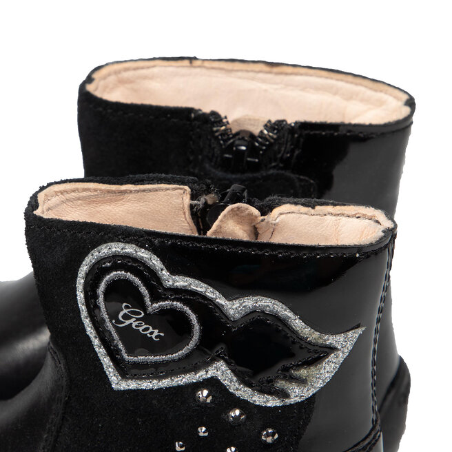 Geox Kozačky Geox B Kaytan G. C B1651C 08522 C9999 Black