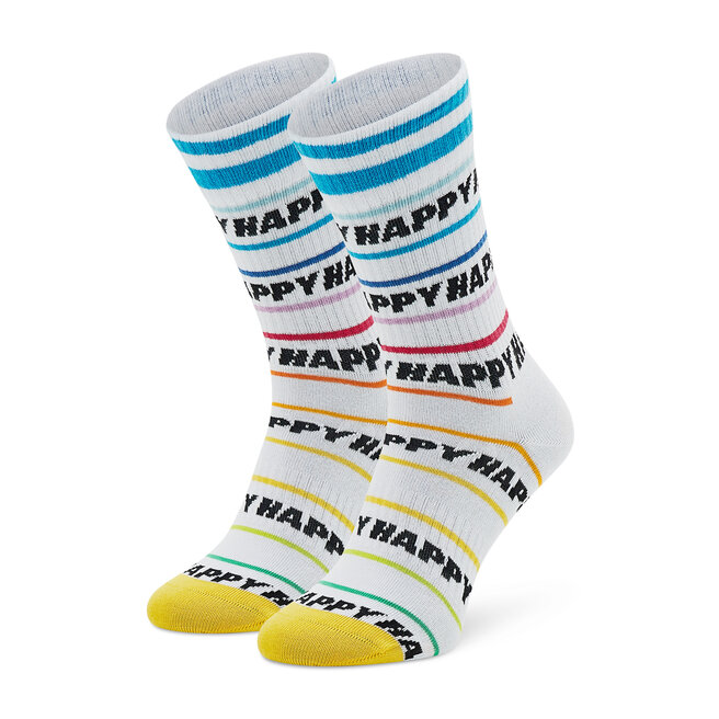 Șosete Înalte Unisex Happy Socks ATHAP29-1300 Alb Alb imagine noua