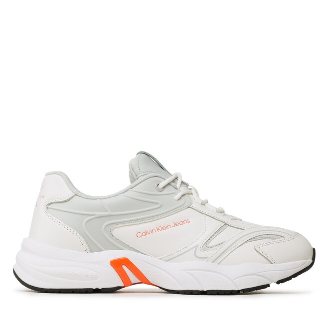 Sneakersy Calvin Klein Jeans Retro Tennis High/Low Frequency - Biały