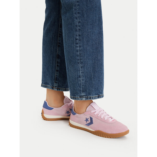 Sneakersy Converse Run Star Trainer Stitched Suede A16076C Różowy - kobiece
