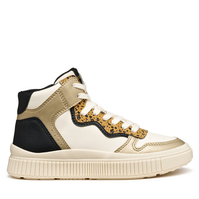 Sneakersy Geox J Laquinny J56M3B 054AJ C1M2U D Biały - dziewczęce