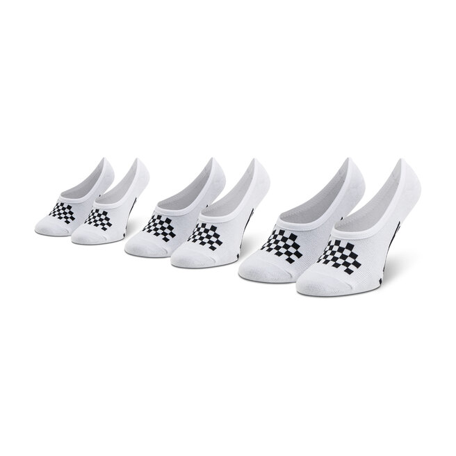 Set de 3 perechi de șosete scurte pentru copii Vans Classic Canoodle VN0A48HCYB21 White/Black