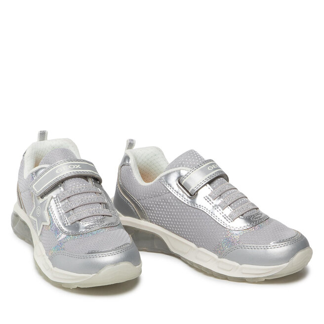 Geox silver trainers top