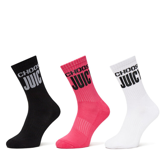 Zestaw 3 par wysokich skarpet damskich Juicy Couture Choose - Kolorowy