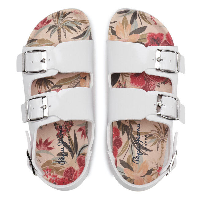 Pepe Jeans Σανδάλια Pepe Jeans Bio Basic Buckles PGS90163 White 800